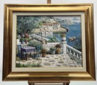 M.Argyris (1939-), Aegina Nr Athens, oil on canvas, signed bottom left, the athens gallery label