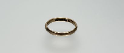 A 9ct gold wedding band N/O 2.04g