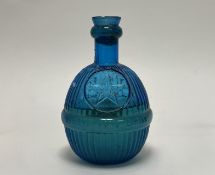 A late 19th Century Hardens Star glass fire grenade extinguisher, ribbed bulbous shape with