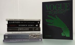 A collection of jewellery books comprising, a Vogue the jewellery by Carol Woolton, Cartier 1900-
