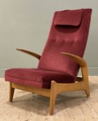 A mid-century Norwegian teak lounge chair, Model Rock 'n Rest by Adolf Relling for Gimson &