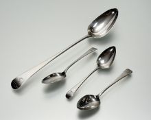 A George III London silver Old English pattern serving spoon: l. x 32.5cm London 1794 155g
