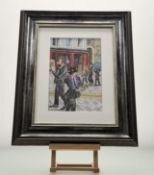 Lady Lucinda L Mackay (Scottish 1941-2024), Too Two, ink/watercolour/crayon, initalled and dated '13