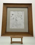John Busby RSA RSW SWLA (British 1928 - 2015), Study of Ducks, pencil sketch, signed bottom right,