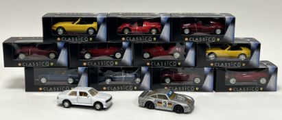 A collection of Shell Classico Collezione die-cast model cars in original boxes comprising Ferrari