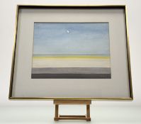 John Busby RSA RSW SWLA (1928-2015), Moon over Azray, watercolour, signed and dated '70, inscribed