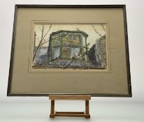Maurice Gartshore (Scottish School), Coming and Going, watercolour, initialed bottom right, paper