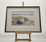 John Busby RSA RSW SWLA (1928-2015) Shetland .....,, watercolour, signed, titled and dated '83
