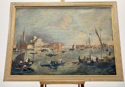 J.W Kay, A Venician Grand Canal Cityscape, oil on canvas, signed and dated bottom right, in a glazed