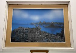 Giovanni Nervo (Italian 1918-2013), Isola Archeologia, mixed media on board, artist label /