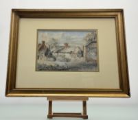 Josiah Parlby (19thc), Study of a Country Cottage, watercolour, signed bottom right, in a glazed