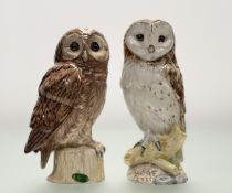 A Beswick Tawny Owl for Beneagles Blended Scotch Whisky (h-16cm) together with a Royal Doulton