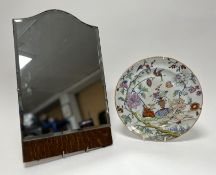 A Clews Warrented Staffordshire plate decorated in the Chinese taste, with polychrome enamel