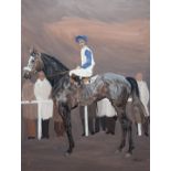 Carbonez, Grey Rabbit, oil on canvas, signed and dated '73 bottom right, titled verso, framed. (