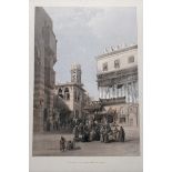David Roberts (British 1796-1864), Bazaar of the Coppersmiths, Cairo, hand-coloured lithograph,