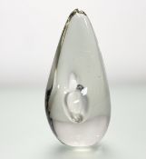 A Timo Sarpaneve (Finnish 1926-2006), circa 1950's Orchid / Orkidea glass vase, signed verso. (h-