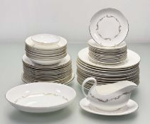 A Royal Doulton French Provincial pattern part dinner service comprising, sixteen dinner plates (w-
