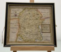 A map titled - A Correct Map of Wiltshire, publsihed / engraved by Thomas Osborne, copper plate