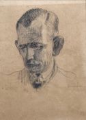 Allanson Hick ( British 1898-1975), Robert Charles Grimwood, charcoal pencil sketch, signed below,