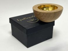 A Nancy Chinnery for Lynwood Carvers & Gilders circular bowl, the interior water gilded with 23 1/