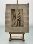 A 1880's black and white photographic print of John & William Herschel, titled and inscribed verso