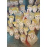 E Brodasya (Russian School) Childrens Faces Studies, oil on canvas, signed bottom left, framed. (
