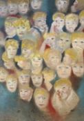 E Brodasya (Russian School) Childrens Faces Studies, oil on canvas, signed bottom left, framed. (