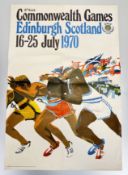 A 1970's Advertising Poster for the - Commonwealth Games Edinburgh Scotland 16-25 July 1970,
