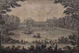 Israel Silvestre (French 1621-1691), Vue de l'Etang de Fontainebleau (View of the Fontainebleau