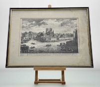 After Gabriel Perelle (French 1604-1677), La Teste De L'isle du Palais, engraving, in a glazed