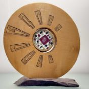 A Scottish Sycamore Oak Sculpture Art Centrepiece by Scott Irvine (Scottish 1970-), with rotating