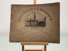 A folio/booket of lithographic prints titled - Souvenirs de la Belgique Album by Gérard Jollain (