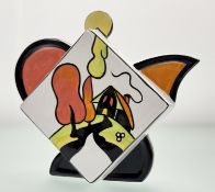 A Lorna Bailey (English Potter 1948-) A Hillside Cottage teapot, signed and titled verso. (h-21cm