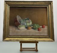 O.N Jeffcock, Still life of Vegetables, pastel on paper, signed pencil bottom right, in a gilt