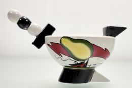 A Lorna Bailey (English Potter 1948-), Peartree Cottage with three knob handled 4/6 jug, signed