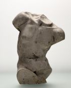 After the Antique, a carved Carrara marble torso, unsigned. Height 33cm.
