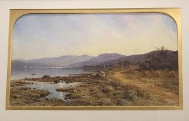 Waller Hugh Paton R.S.A., R.S.W. (Scottish, 1828-1895), Haystacks by a Highland Loch, signed lower