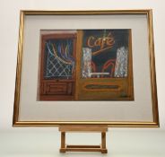 Y Jack Knox, R.S.A., R.S.W., R.G.I. (Scottish,1936-2015), Cafe, pastel, signed lower right and