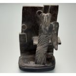 John Maltby (British, 1936-2020), Angel and Wall, a stoneware sculpture, signed with a monogram
