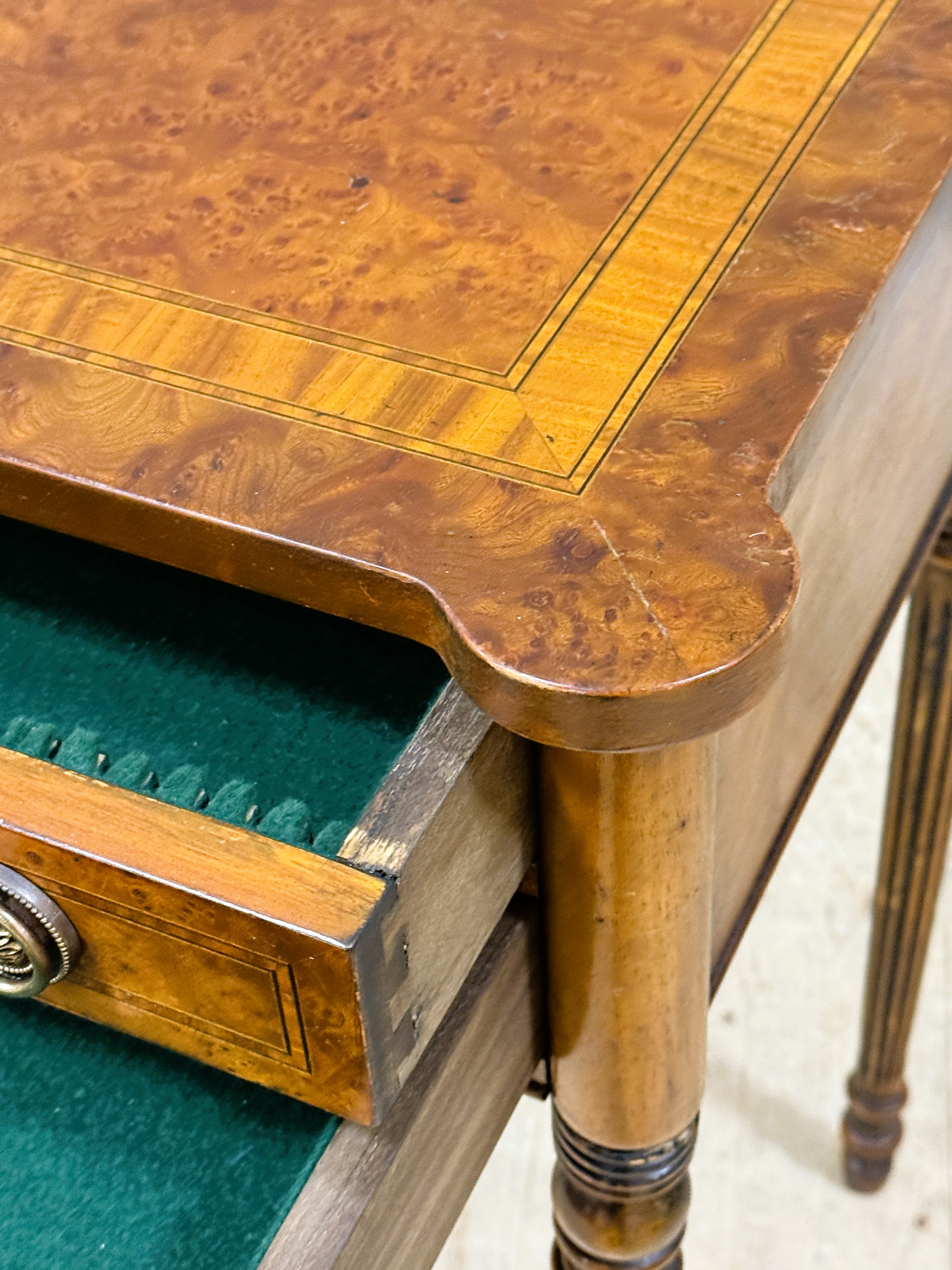 A George III style crossbanded walnut canteen table containing a composed silver flatware service, - Image 12 of 12
