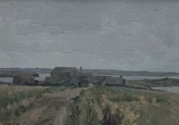 Y Stanley Cursiter C.B.E., R.S.A., R.S.W. (Scottish, 1887-1976), An Orkney Homestead, signed lower