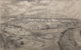 Y David Macbeth Sutherland R.S.A. (Scottish, 1883-1974), Harvest Time, Wester Ross, unsigned, ink