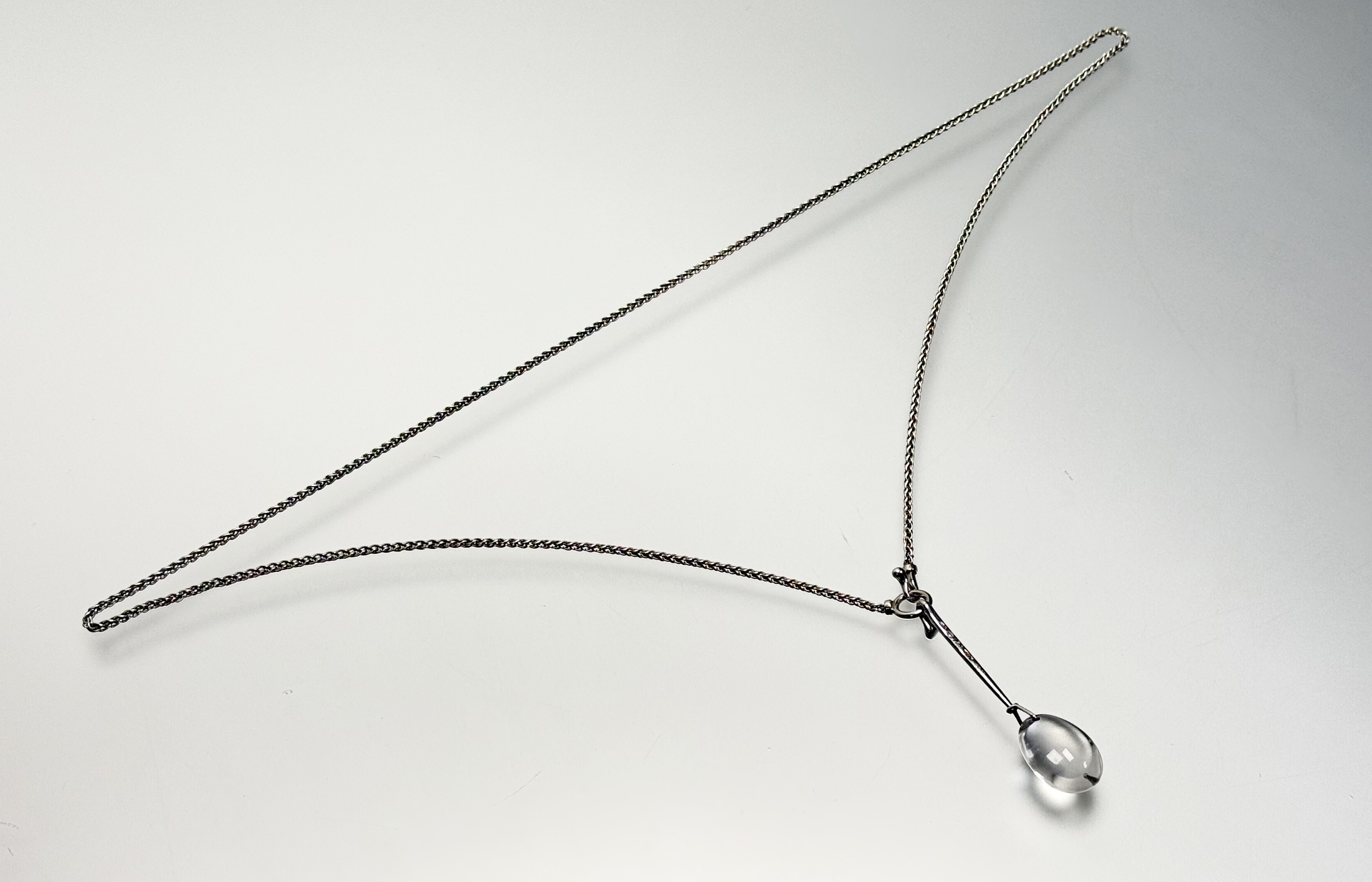 Vivianna Torun Bulow-Hube (1927-2004) for Georg Jensen, a "Dew Drop" sterling silver and rock - Image 2 of 3
