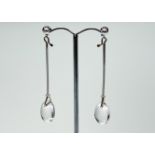 Vivianna Torun Bulow-Hube (1927-2004) for Georg Jensen, a pair of "Dew Drop" sterling silver and