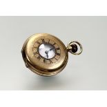 A George V 9ct gold half hunter pocket watch, the case hallmarked for Birmingham 1929, Benson London