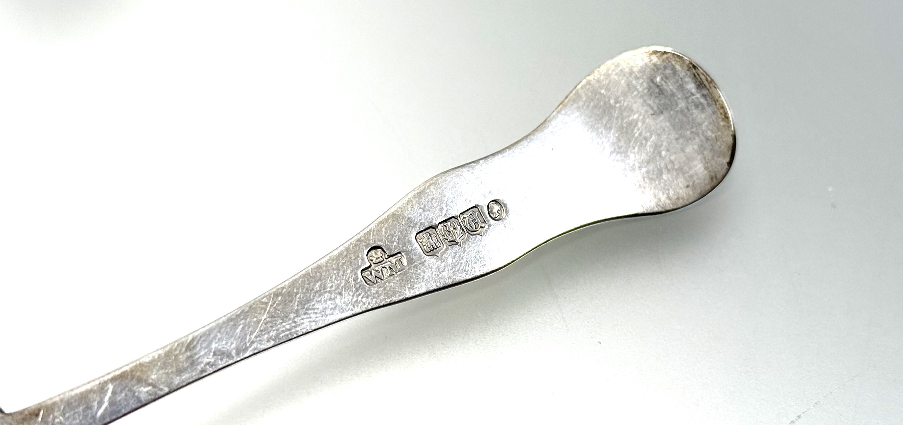 A set of twelve Victorian Scottish silver teaspoons, Queen's pattern, William Marshall, Edinburgh, - Image 3 of 3