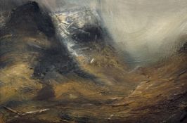 Y Jonathan Shearer (Scottish, b. 1970), Glencoe, signed, titled and dated 2004 verso, oil on