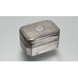 A George III silver vinaigrette, Thomas Willmore, Birmingham 1800, oblong, with cut-off corners, the