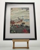 A pair of Japanese ukiyo-e woodblock prints, attributed to Tsukioka Yoshitoshi (Japanese 1839-1892),