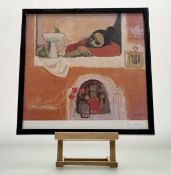 After Alberto Morrocco RSA RSW RP RGI LLD (Scottish 1917 - 1999) two prints, one titled - Girl in